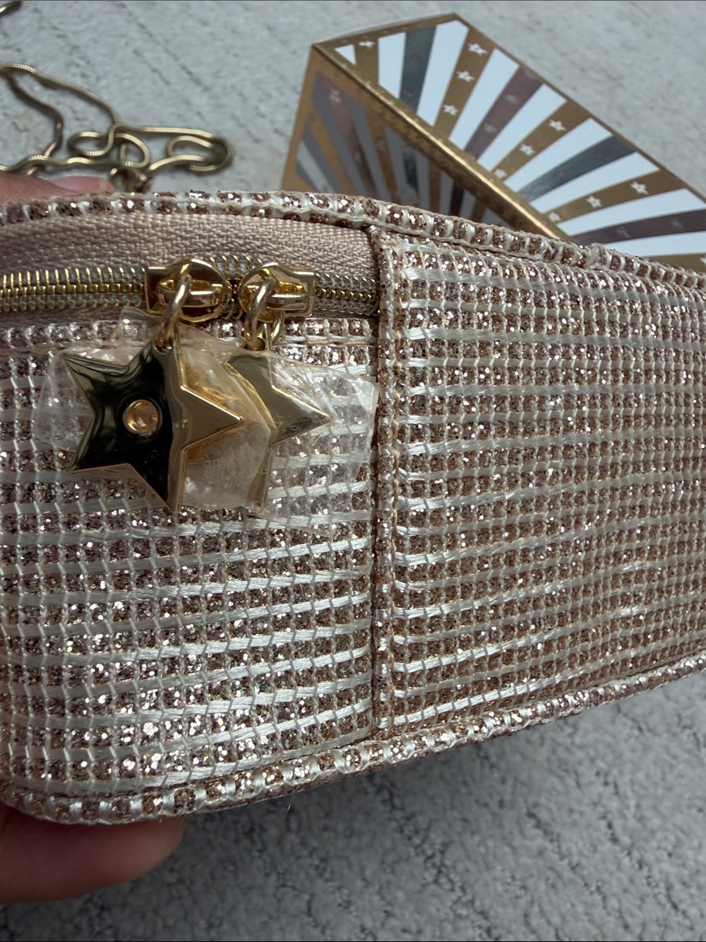 Dior Metallic Gold Beige Woven Bag - Picture 2 of 7